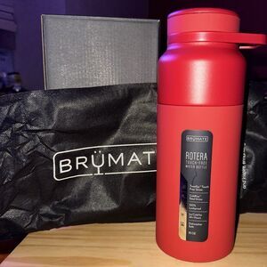 Brumate Rotera 35oz Limited Edition Matte Red Touch-Free Straw Lid Water Bottle